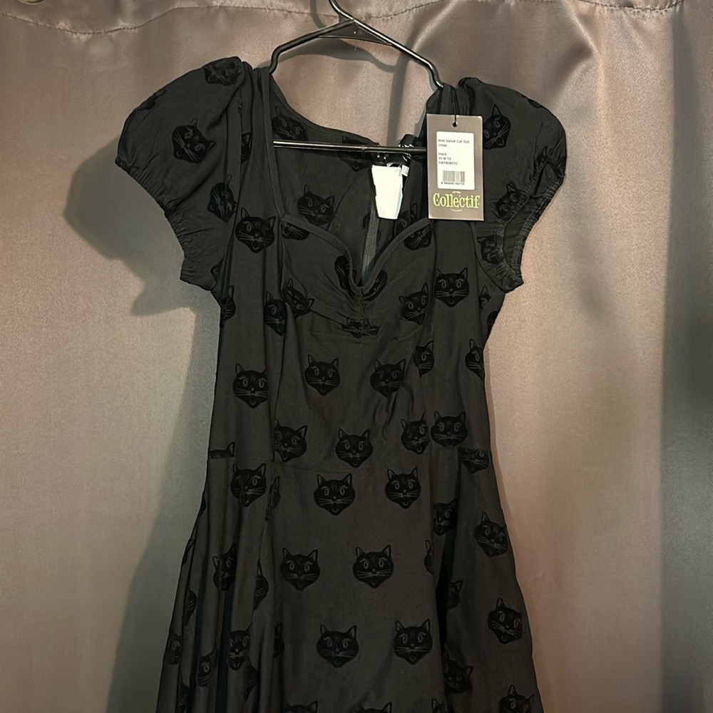 NWT Collectif Mimi Velvet Cat Doll Dress